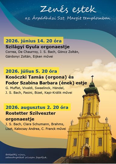 Zenés nyári estek a Margit Templomban Veszprémben